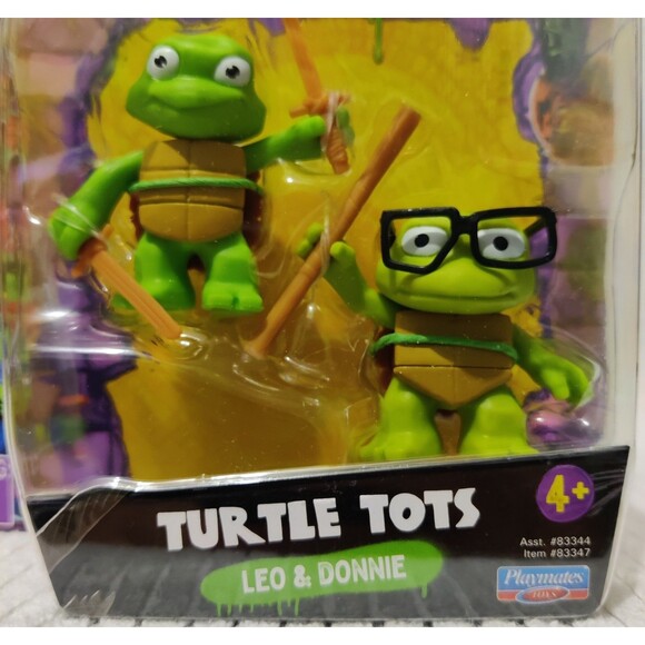 TMNT Mutant Mayhem Turtle Tots Leo & Donnie Teenage Mutant Ninja Turtle NEW - Picture 7 of 8